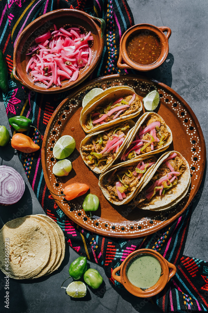 custom made wallpaper toronto digitalMexican tacos of Cochinita Pibil , Mayan cuisine from Yucatan Mexico