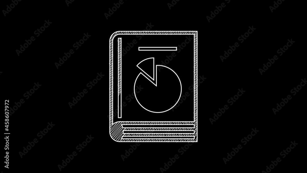 White line User manual icon isolated on black background. User guide book. Instruction sign. Read before use. 4K Video motion graphic animation White line User manual icon isolated on black background. User guide book. Instruction sign. Read before use. 4K Video motion graphic animation