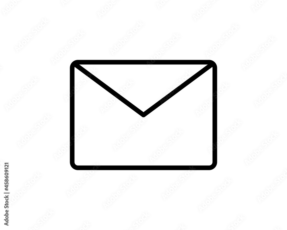 mail icon. simple outline mail vector icon. on white background. mail icon. simple outline mail vector icon. on white background.