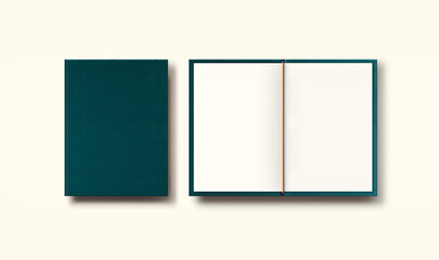 menu with green aqua cover