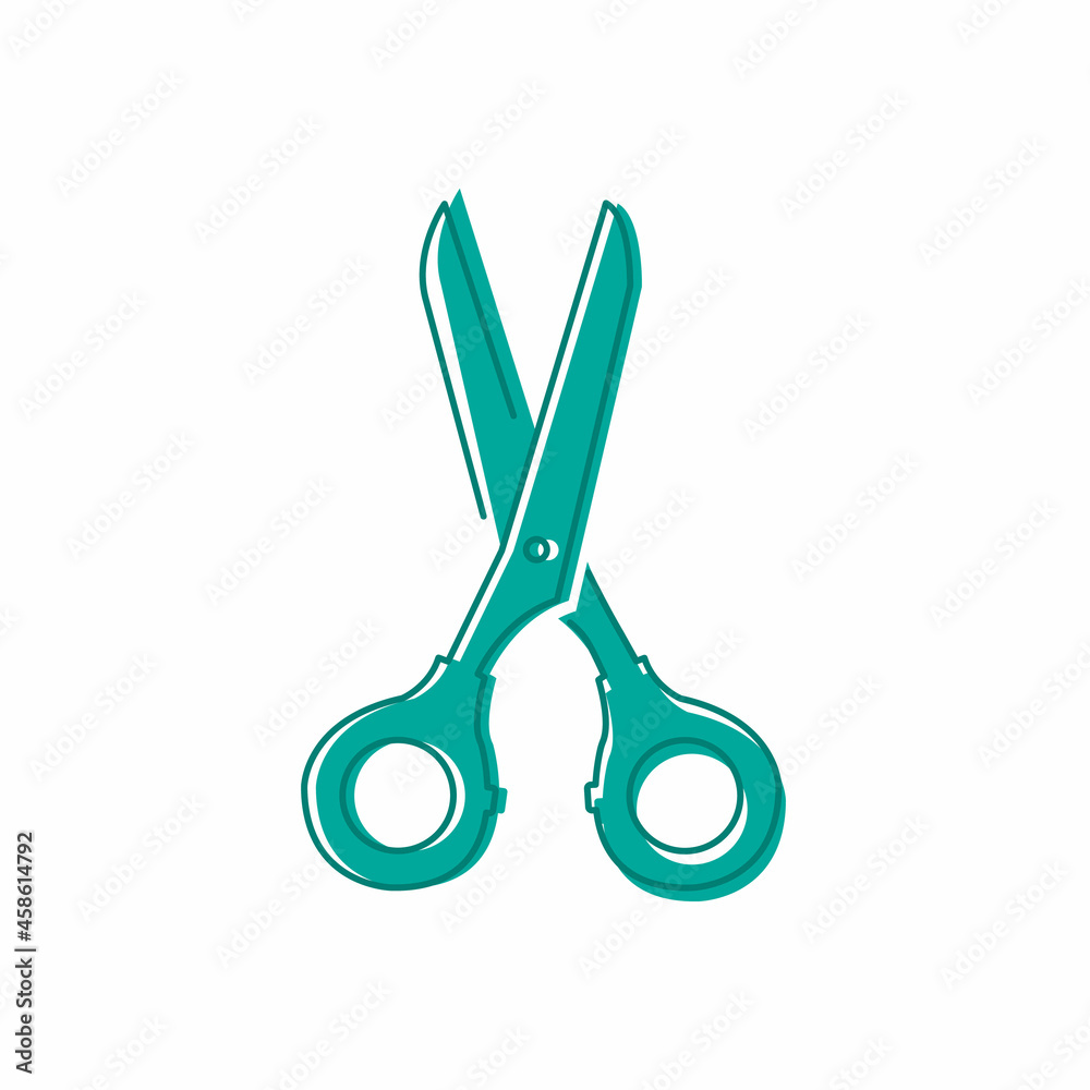 Scissors icon. Vector drawn on white background. Scissors icon. Vector drawn on white background.