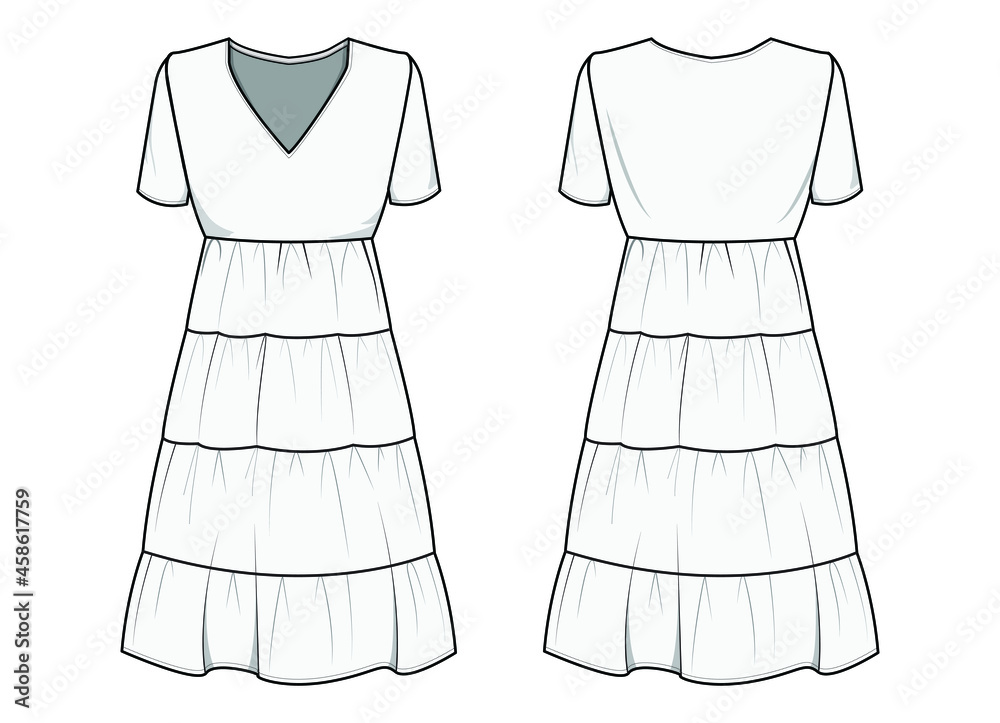 March Dress with Gathered Tier Skirt  Helens Closet Patterns