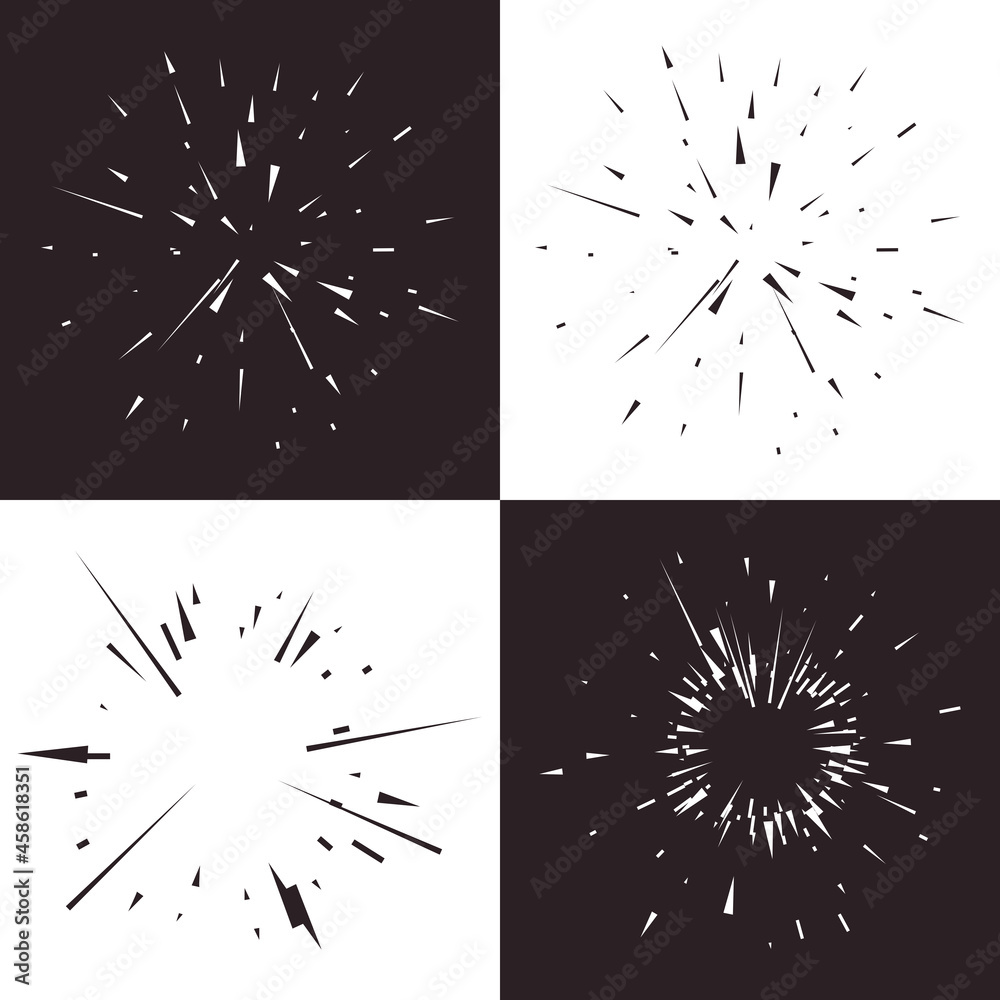 Obraz premium firework graphic vector illustration set