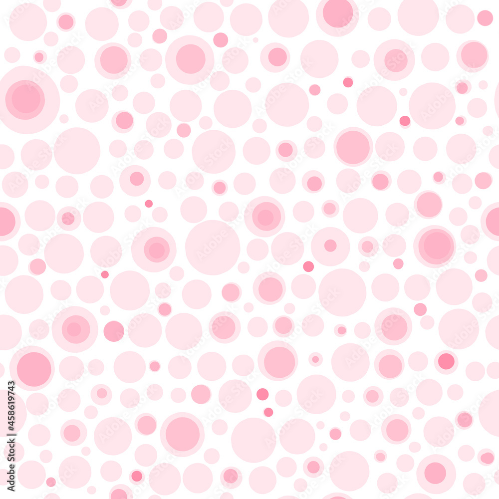 Pink circles vector seamless pattern