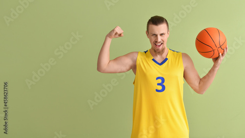 Handsome basketball player ...