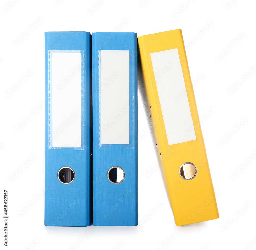 Office folders on white background Office folders on white background