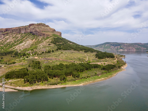 Aerial view of Studen Kladenets Reservoir, Bulgaria photo