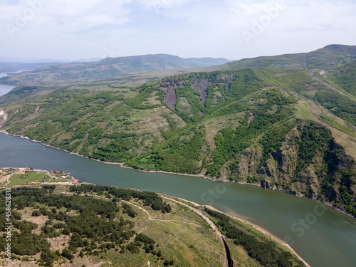 Aerial view of Studen Kladenets Reservoir, Bulgaria photo