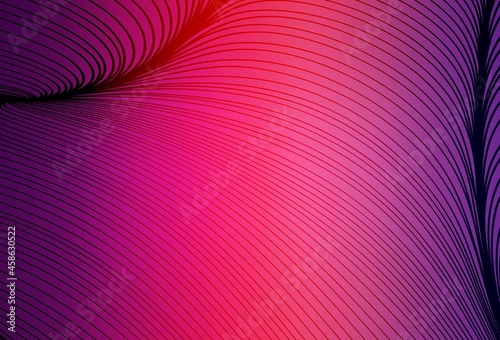 Light Purple, Pink vector texture with bent lines.