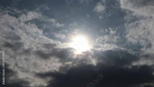 Time-lapse of white clouds