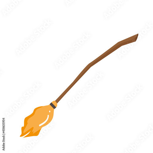 rustic wooden broom