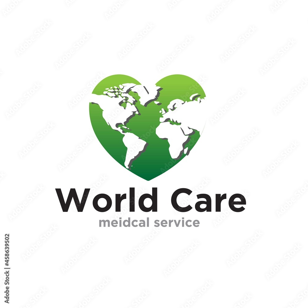 world care logo designs, protection the earth with love