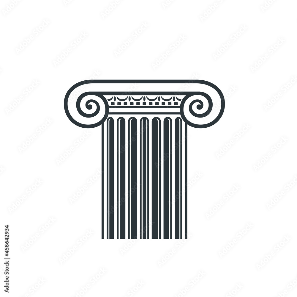 illustration of pillar greek style, vector art. illustration of pillar greek style, vector art.
