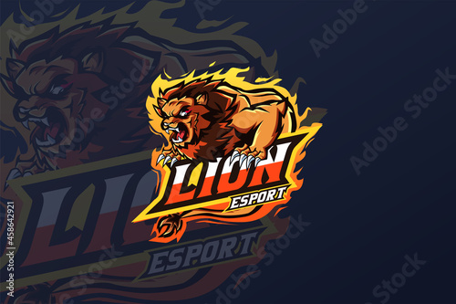 Fototapeta Naklejka Na Ścianę i Meble -  Lion - Esport Logo Template