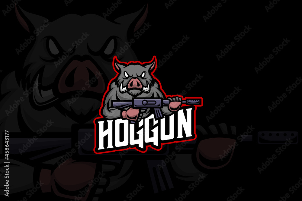 Hog Gun - Esport Logo Template Hog Gun - Esport Logo Template