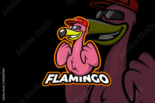 Hype Flamingo - Esport Logo Template