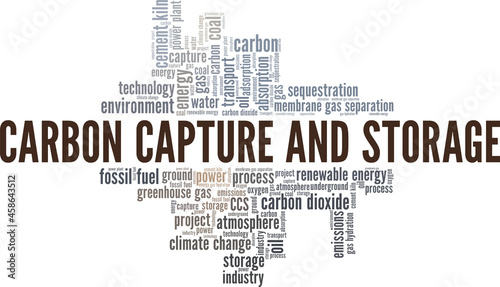 Carbon Capture and Storage - CCS vector illustration word cloud isolated on white background.