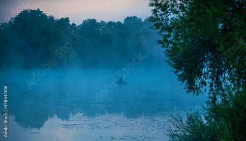 mist on the lake