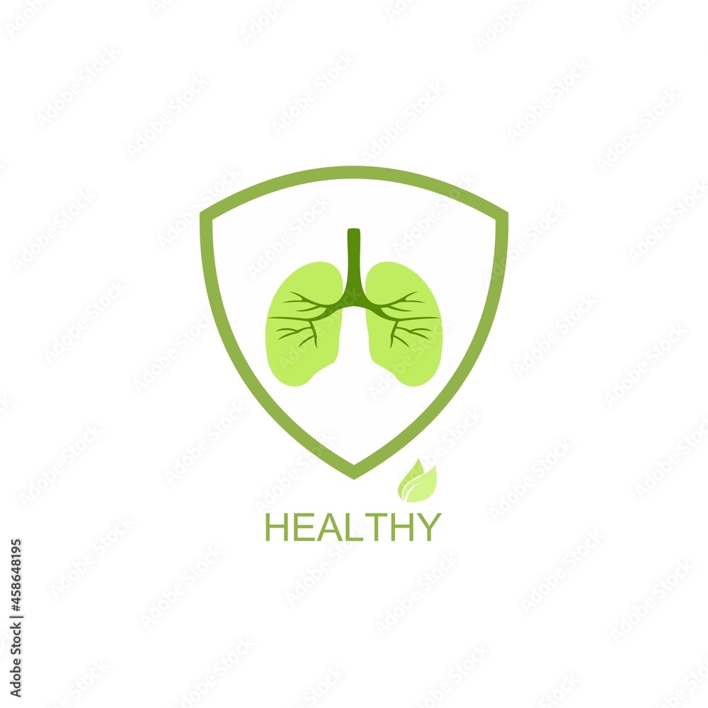 green lungs healthy logo. vector illustration for logo or icon green lungs healthy logo. vector illustration for logo or icon