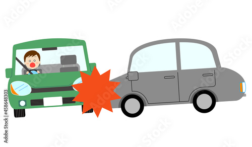 左側から追突された車