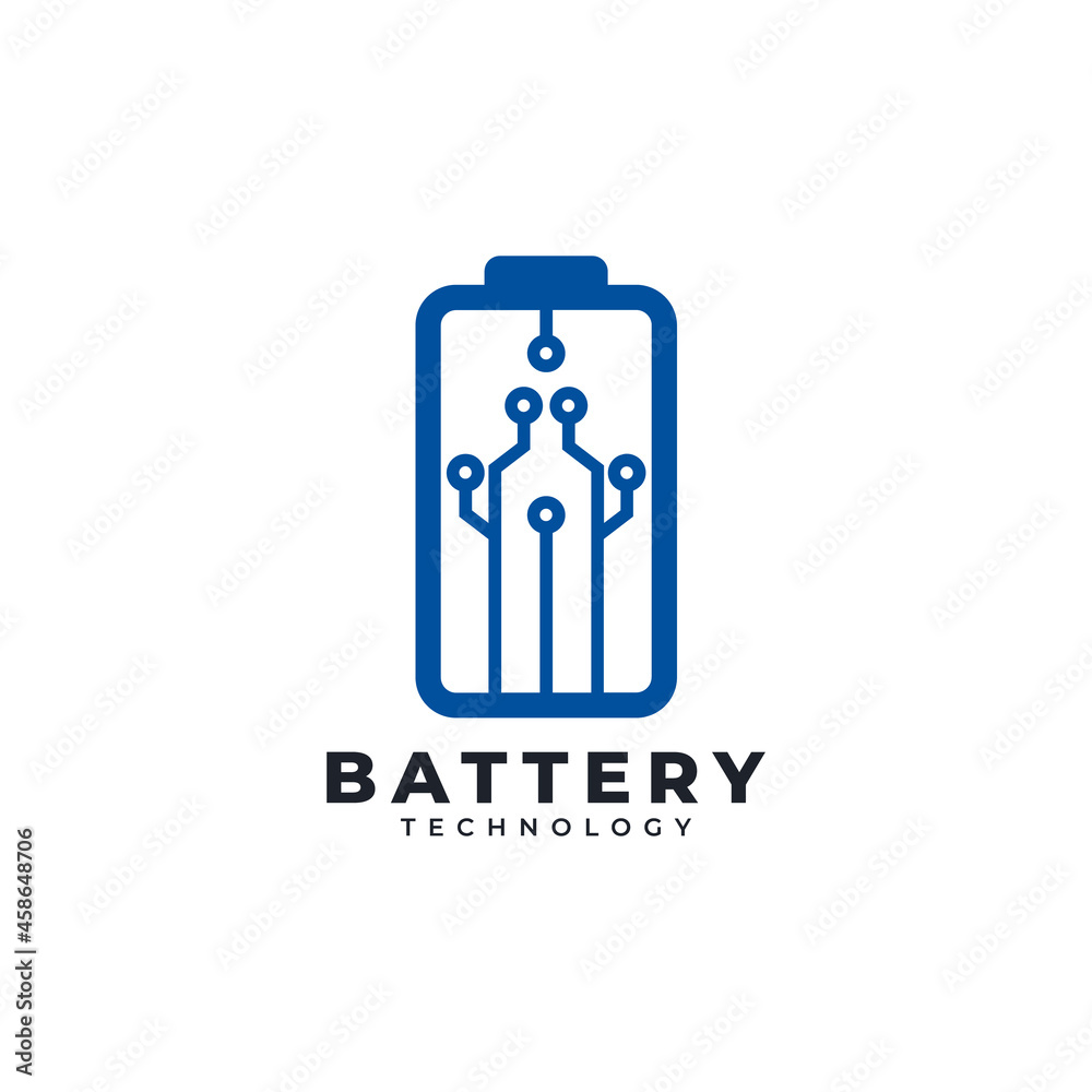 Power Battery Tech Logo Icon Vector Illustration Design Template Power Battery Tech Logo Icon Vector Illustration Design Template