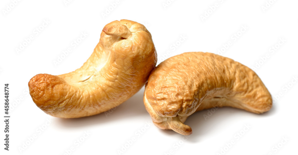 Fototapeta premium roasted cashew nuts isolated on the white background