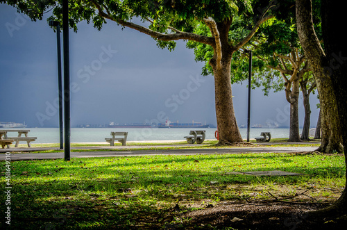In East coast park - Singapore. Before the storm.