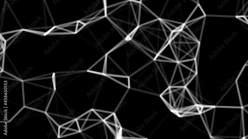 Geometric shapes arising and connecting to each other on a dark background Geometric shapes arising and connecting to each other on a dark background