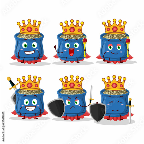 A Charismatic King thyme cartoon character wearing a gold crown