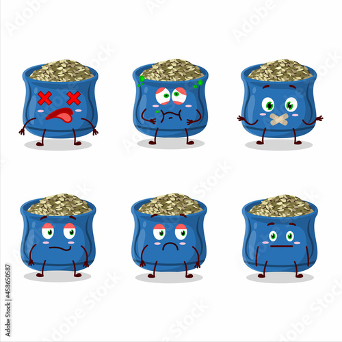 Thyme cartoon in character with nope expression