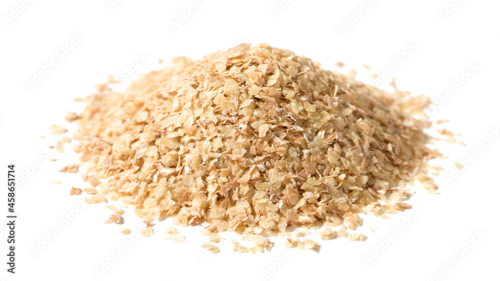uncooked wheat germ isolated on the white background uncooked wheat germ isolated on the white background