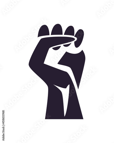 Protest black fist