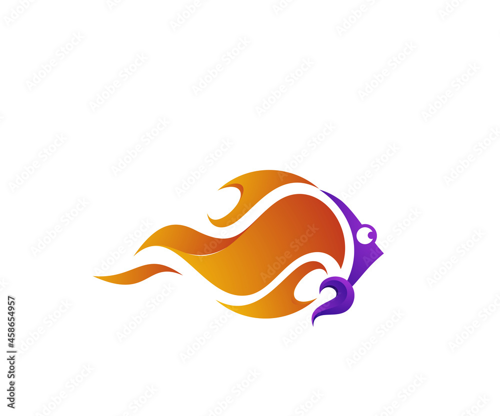 colorful fish logo design template colorful fish logo design template