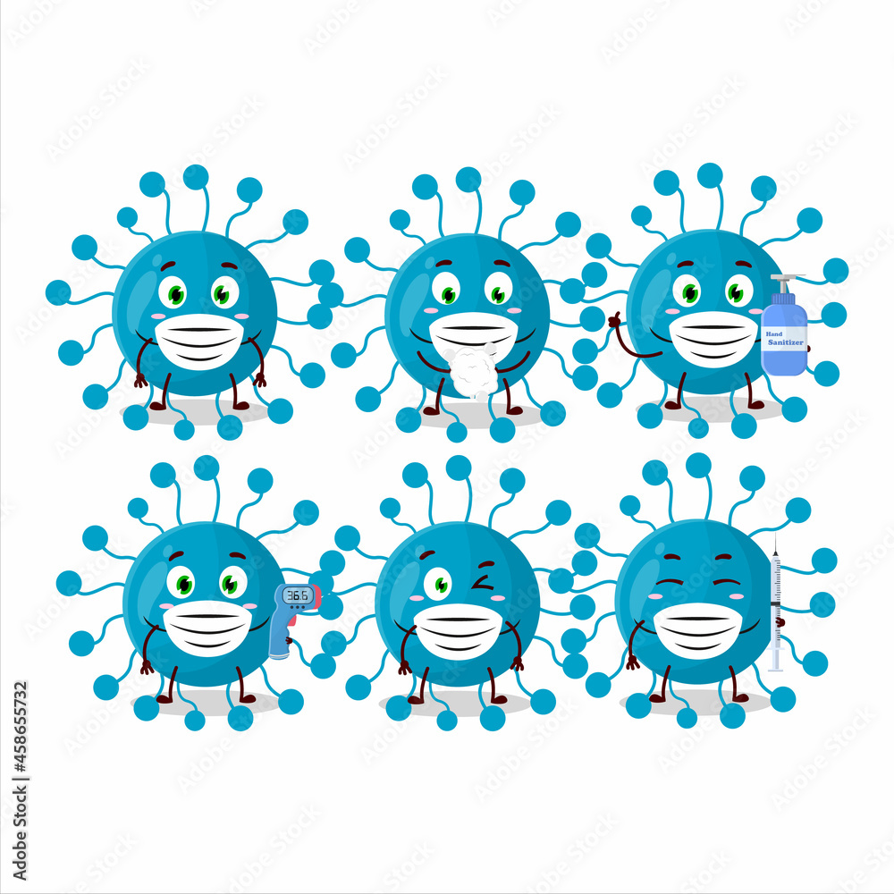 A picture of bovine virus cartoon design style keep staying healthy during a pandemic A picture of bovine virus cartoon design style keep staying healthy during a pandemic