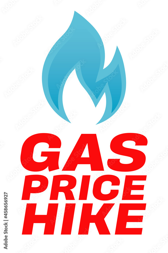 Gas Price Hike Vector illustration on a white background
