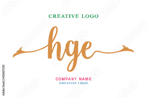 HGE lettering logo is simple, easy to understand and authoritative photo