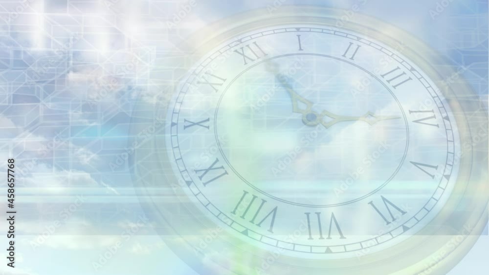 Animation of networks of connections over clock moving Animation of networks of connections over clock moving