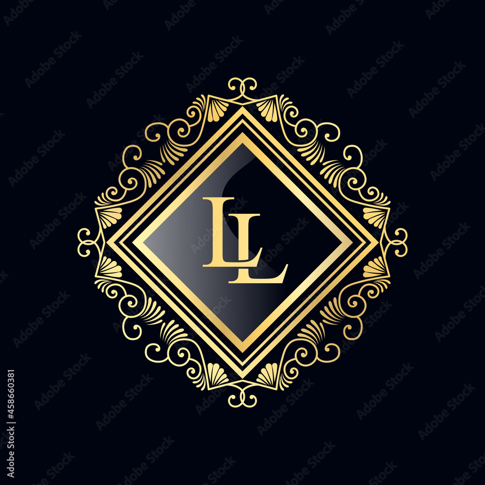 Set of Elegant Capital Letters Vintage Logo Filigree Monograms. Beautiful Collection. English Alphabet. Simple Drawn Emblems. Graceful wreath. Design of Calligraphic Insignia. Vector Illustration
