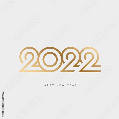 Vector illustration with 2022 sign for flyer template, greeting card, poster, banner or social media. Happy New Year and Merry Christmas.