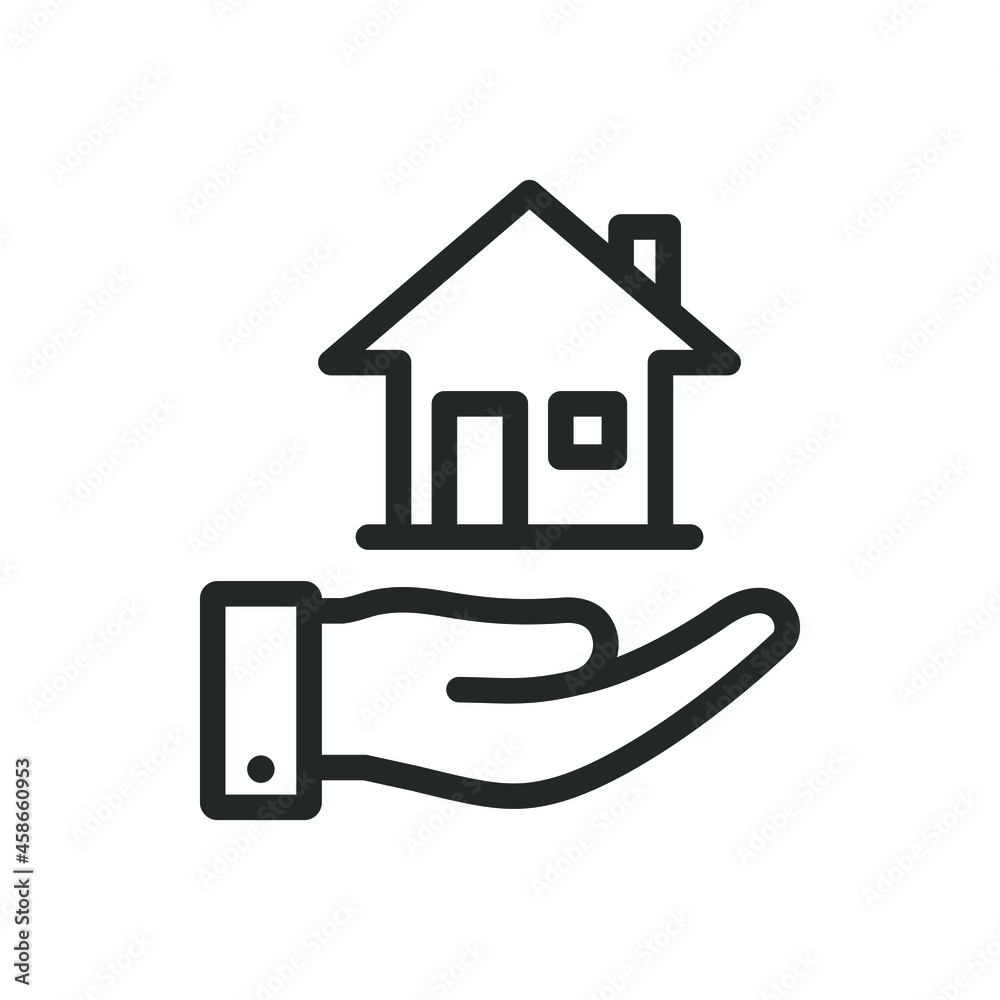 House care. Home protection icon design isolated on white background. Vector illustration
