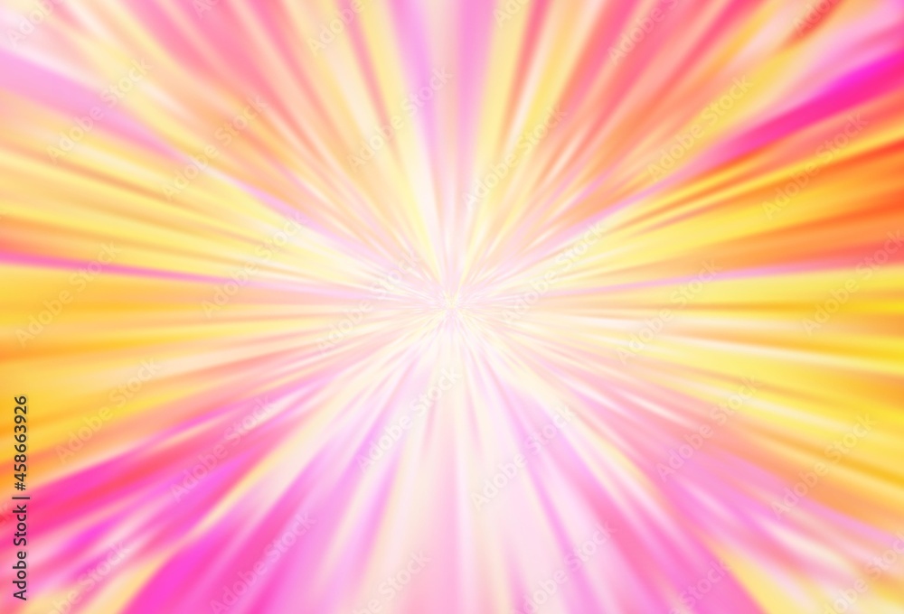 Obraz premium Light Pink, Yellow vector blurred shine abstract template.