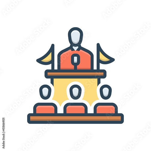 Color illustration icon for senators
