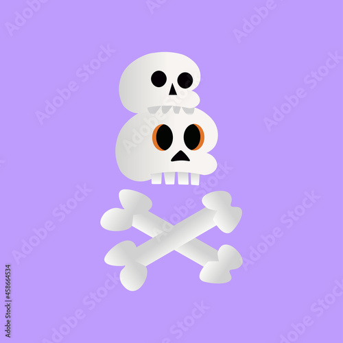 Skull or danger sign vector clip art image