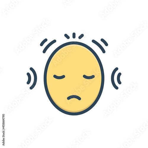 Color illustration icon for disorders