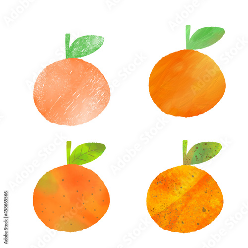 手描き感のあるオレンジ