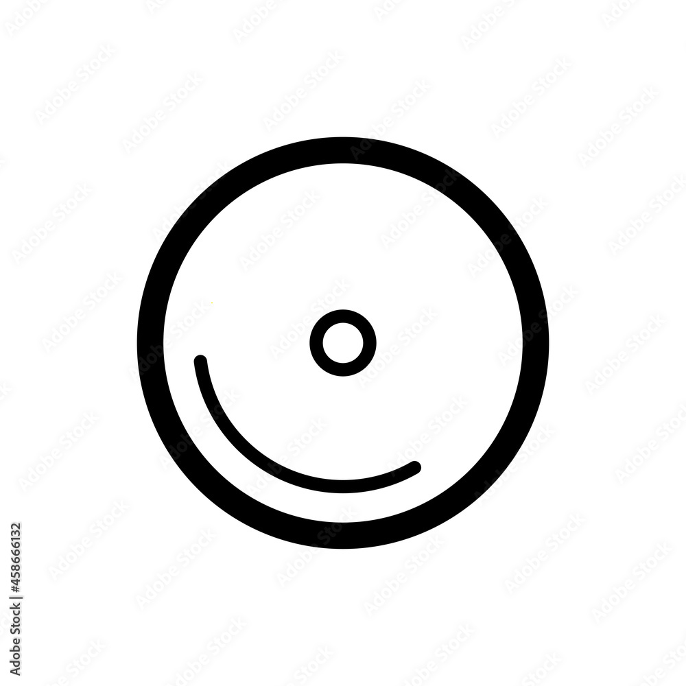 Compact disc minimal flat image. Vinyl player icon. The creative symbol for your app, website, landing page, layout design. Vector illustration. Compact disc minimal flat image. Vinyl player icon. The creative symbol for your app, website, landing page, layout design. Vector illustration.