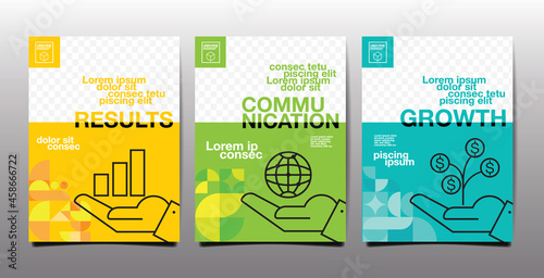 annual report , future, business, template layout design, cover book, Green colour tone