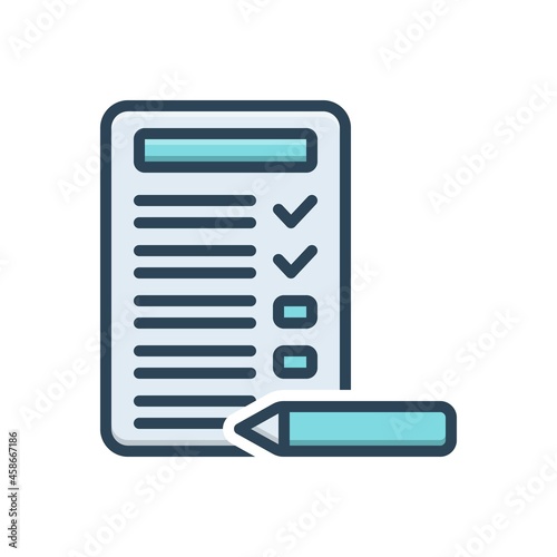 Color illustration icon for filling