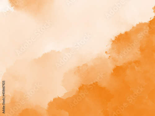 Orange watercolor scribble texture. Abstract watercolor on white background. It is a hand drawn ( Orange abstract watercolor background )