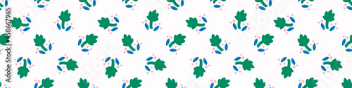 Playful fresh doodle shape seamless border. Modern trendy minimal retro style motif edging trim. Hand drawn simple colorful banner tape isolated on white. Cute childish design.